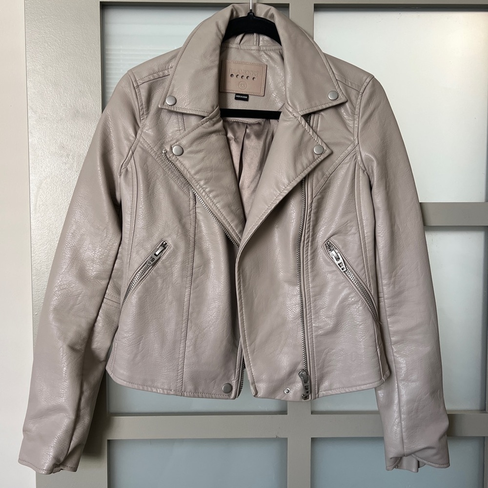 Blank NYC Taupe Faux Leather Jacket (Nordstrom)